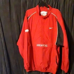 Reebok,windbreaker arkansas razorback jacket 2x,orange